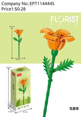 Color box flower caltrop building blocks 71PCS (Chinese packaging)